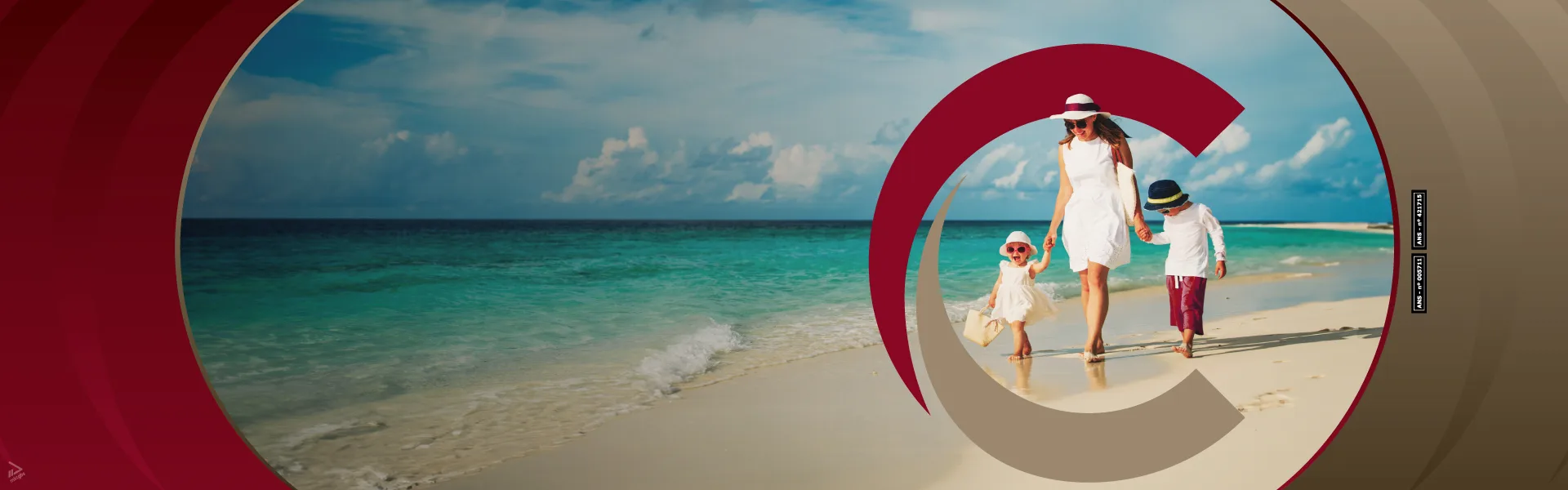 Família feliz na praia — Bradesco Saúde Concierge, o plano de saúde exclusivo para quem prioriza o melhor para sua família